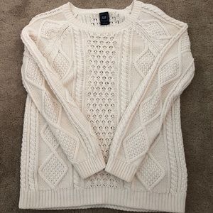 Gap Cream Cable Knit Sweater
